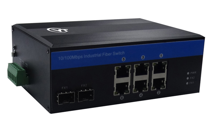 YTW206-SFP系列 2路百兆FX光口+6路百兆以太網電口